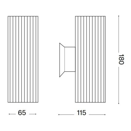 Ideal Lux - Applique da esterno BASE 2xGU10/28W/230V IP44 nero