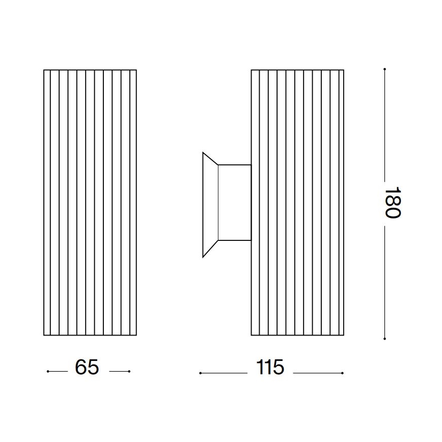Ideal Lux - Applique da esterno BASE 2xGU10/28W/230V IP44 nero