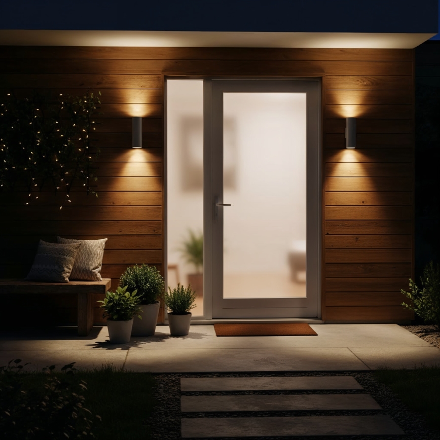 Ideal Lux - Applique da esterno GUN 1xGU10/35W/230V 21 cm IP44 grigio