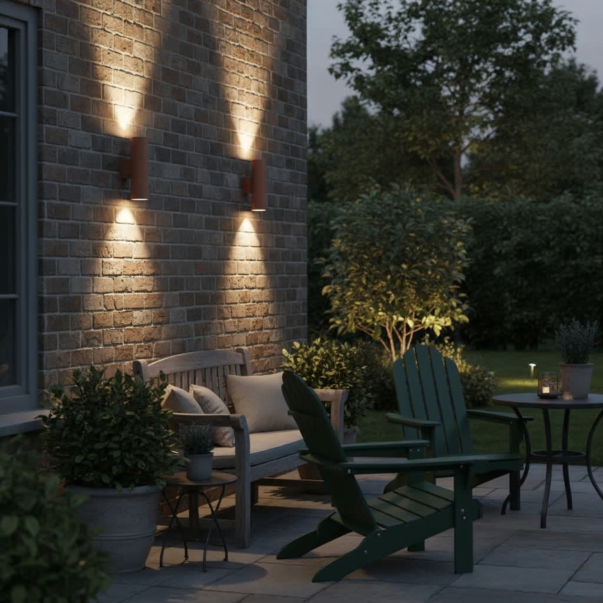 Ideal Lux - Applique da esterno GUN 1xGU10/35W/230V 21 cm IP44 marrone