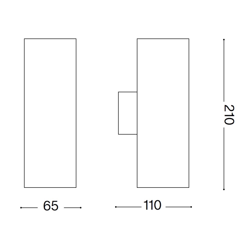Ideal Lux - Applique da esterno GUN 1xGU10/35W/230V 21 cm IP44 marrone
