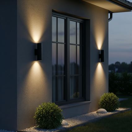 Ideal Lux - Applique da esterno GUN 2xGU10/35W/230V IP44 antracite