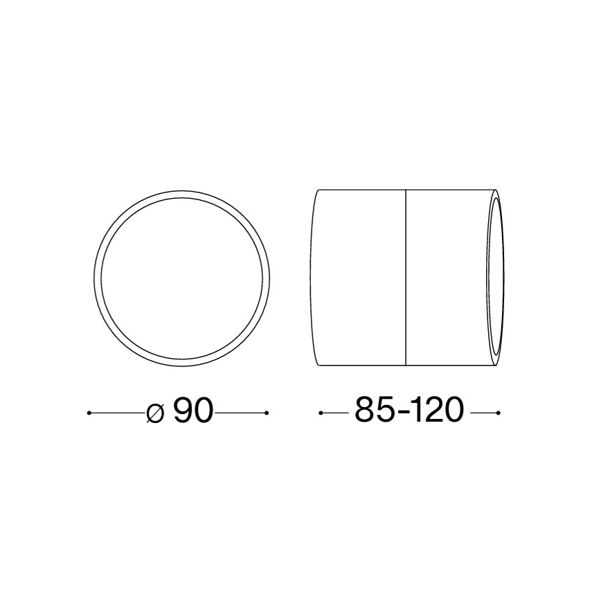 Ideal Lux - Applique da esterno LED OMEGA LED/7W/230V CRI 90 IP54 nero