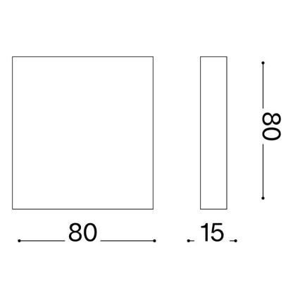 Ideal Lux - Applique da esterno LED POST-IT LED/3W/12V CRI 90 in ottone