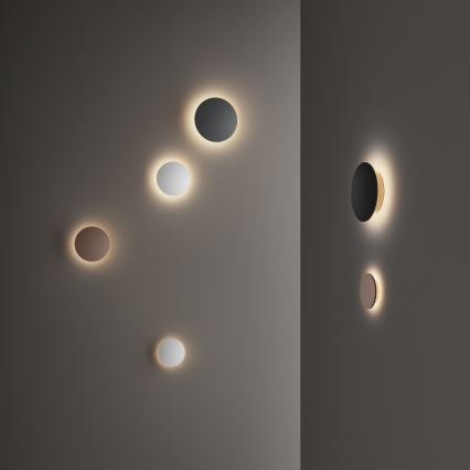 Ideal Lux - Applique da parete per esterni LED PUNTO LED/16W/230V CRI 90 Ø 30 cm IP54 marrone