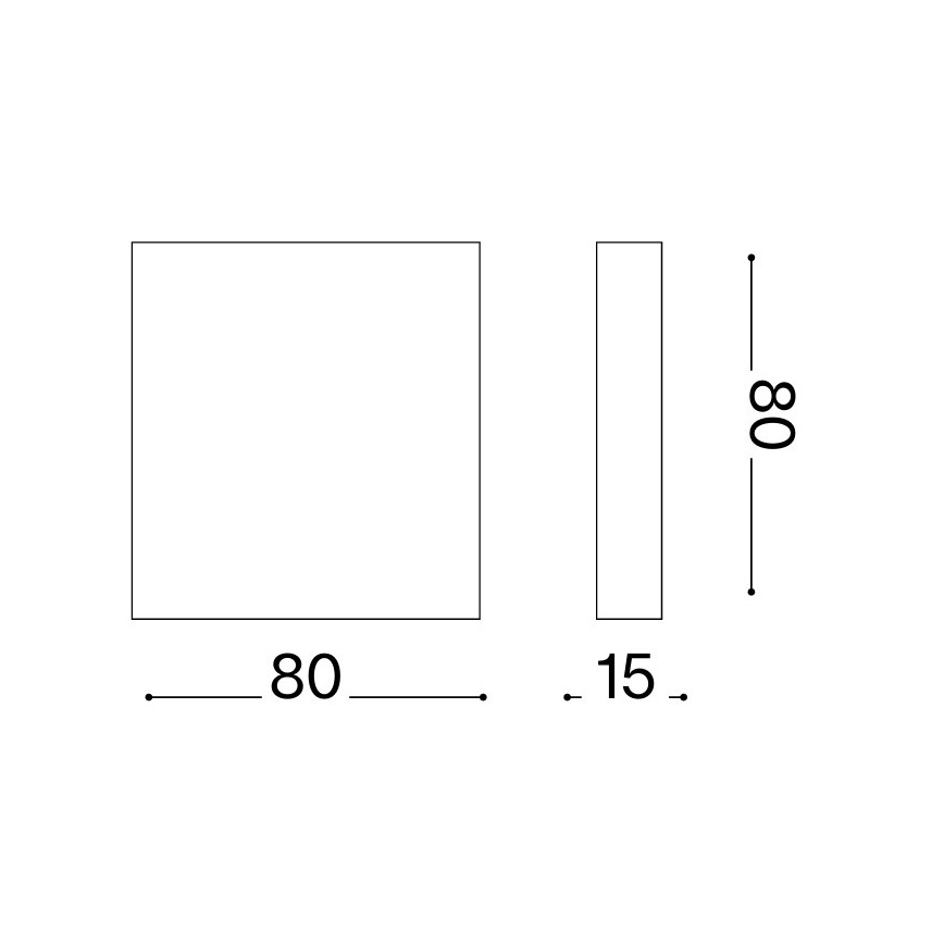 Ideal Lux - Applique da esterno POST-IT LED/3W/12V IRC 90 nero