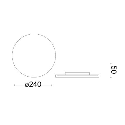 Ideal Lux - Applique da esterno LED PUNTO LED/12W/230V CRI 90 Ø 24 cm IP54 nera