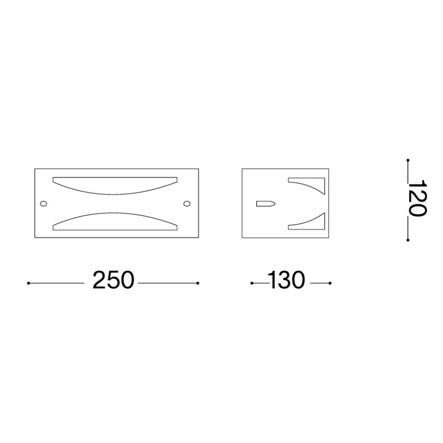 Ideal Lux - Applique da esterno REX 1xE27/60W/230V IP44 antracite