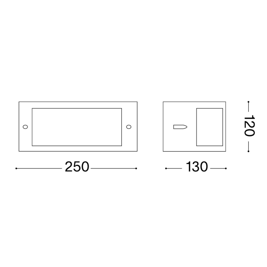 Ideal Lux - Applique da esterno REX 1xE27/60W/230V IP44 marrone