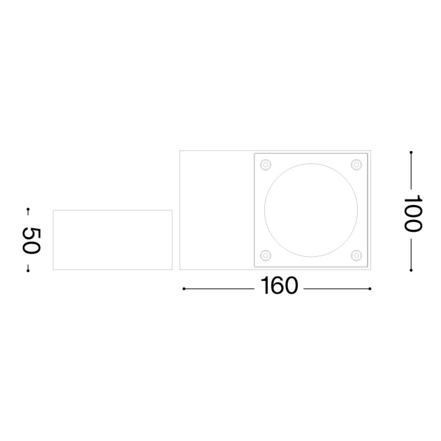 Ideal Lux - Applique da esterno SIRIO 1xGX53/9W/230V IP65 antracite