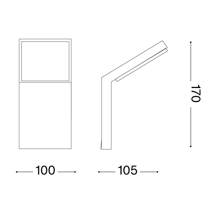 Ideal Lux - Lampada da parete LED per esterni STYLE LED/8,5W/230V 3000K CRI 90 IP54 marrone