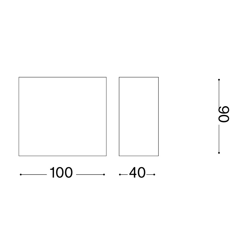 Ideal Lux - Applique da esterno TETRIS 1xG9/15W/230V IP44 marrone