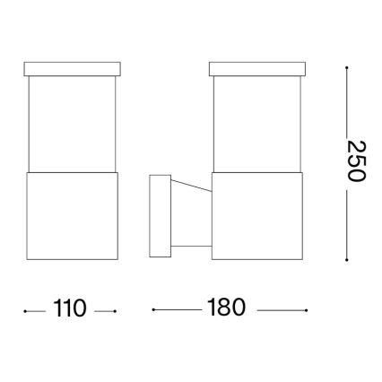 Ideal Lux - Applique da esterno TRONCO 1xE27/42W/230V IP44 marrone