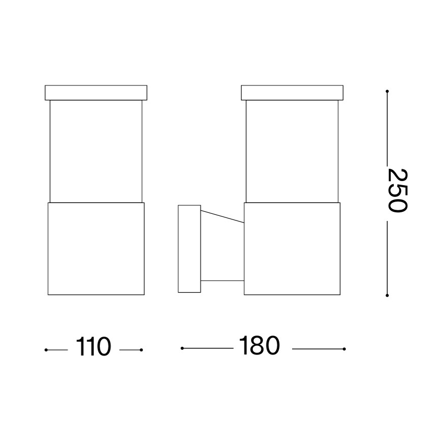 Ideal Lux - Applique da esterno TRONCO 1xE27/42W/230V IP44 marrone