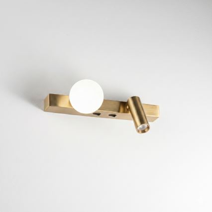 Ideal Lux - Applique da parete LED BINOMIO 2xLED/3W/230V CRI 90 ottone
