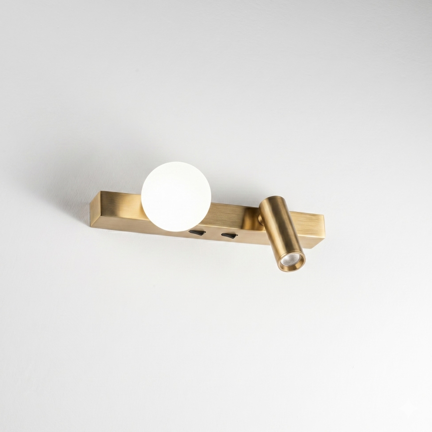 Ideal Lux - Applique da parete LED BINOMIO 2xLED/3W/230V CRI 90 ottone