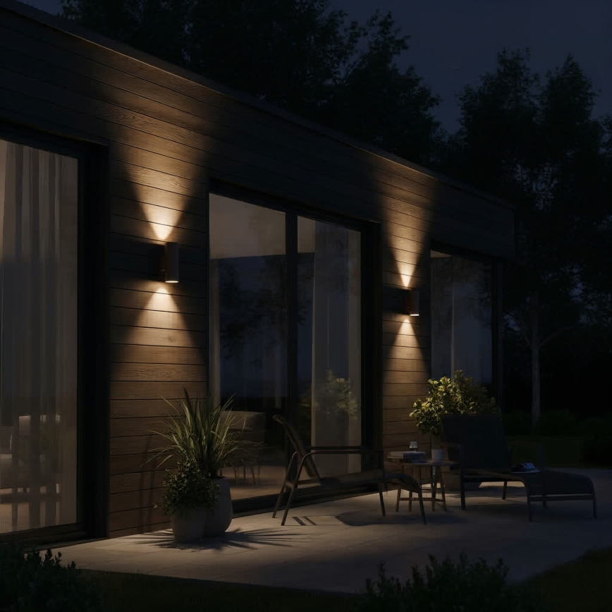 Ideal Lux - Applique da parete per esterni GUN 1xE27/60W/230V 31 cm IP54 marrone