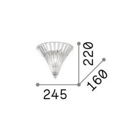 Ideal Lux - Applique da parete SANTA 1xE14/40W/230V dorata