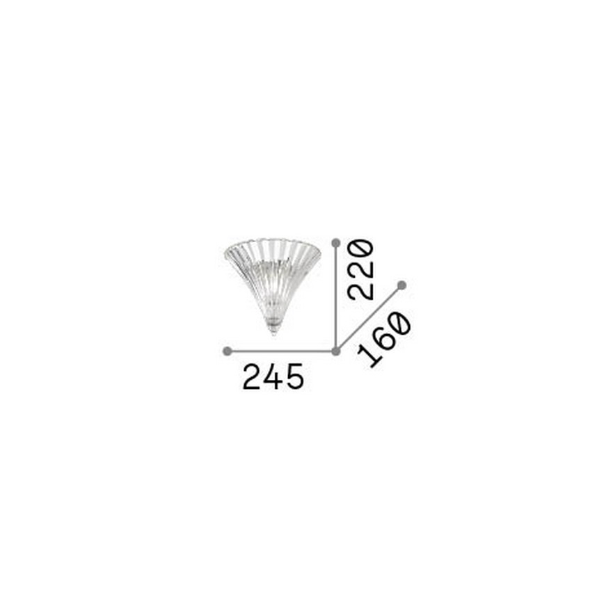 Ideal Lux - Applique da parete SANTA 1xE14/40W/230V dorata