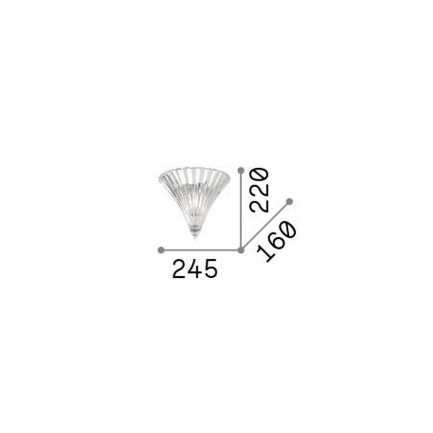 Ideal Lux - Applique da parete SANTA 1xE14/40W/230V trasparente