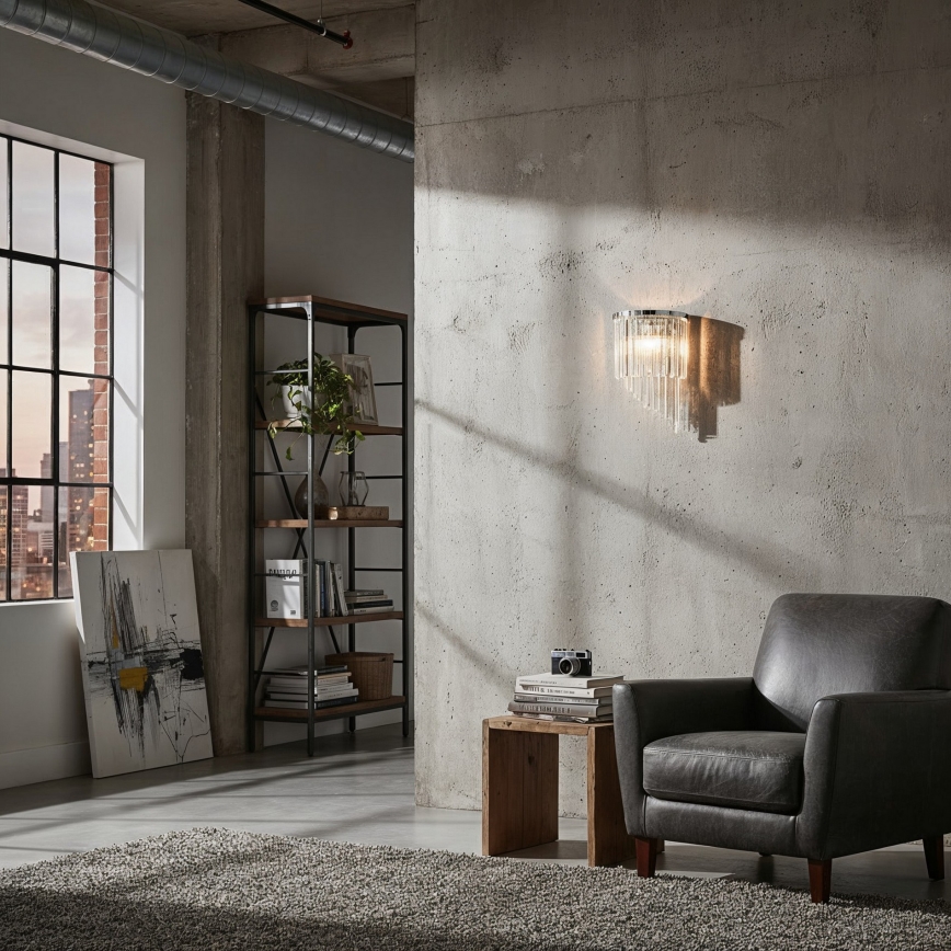 Ideal Lux - Applique di cristallo CARLTON 3xE14/40W/230V cromo lucido