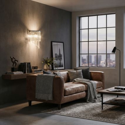 Ideal Lux - Applique di cristallo CARLTON 3xE14/40W/230V cromo lucido