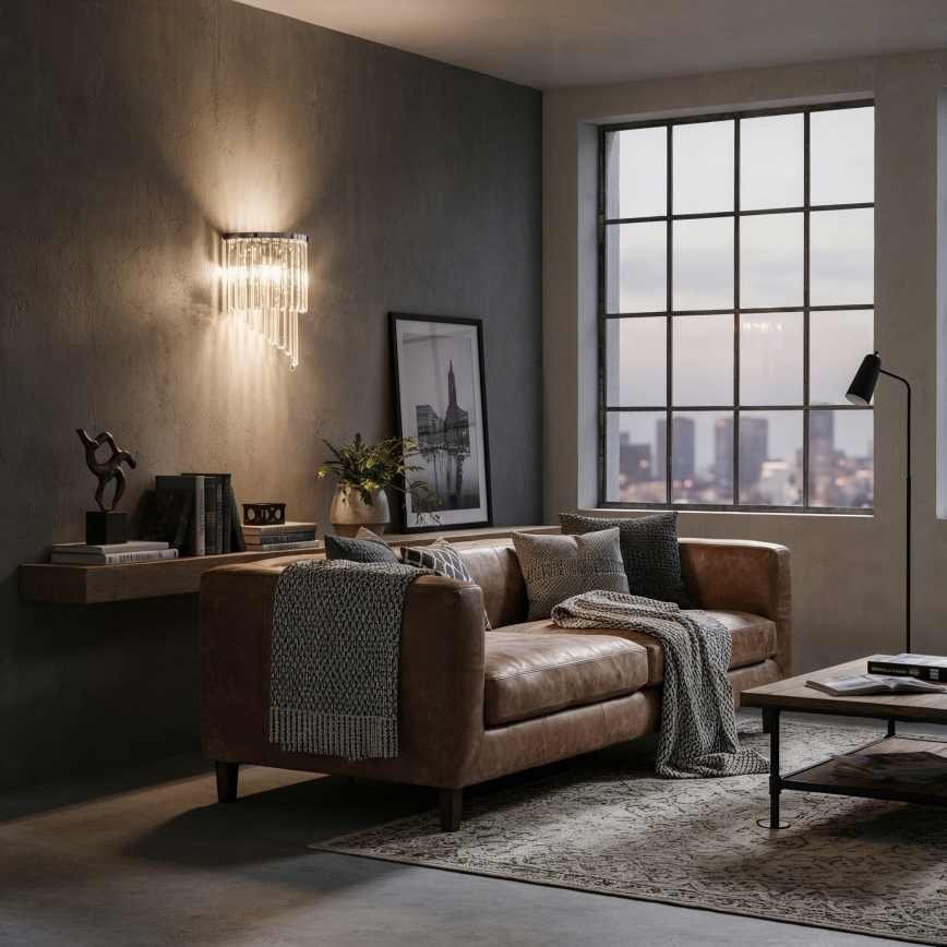 Ideal Lux - Applique di cristallo CARLTON 3xE14/40W/230V cromo lucido