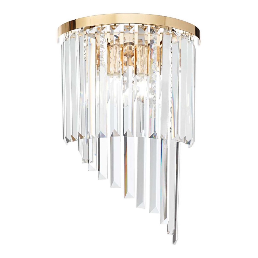 Ideal Lux - Applique di cristallo CARLTON 3xE14/40W/230V oro