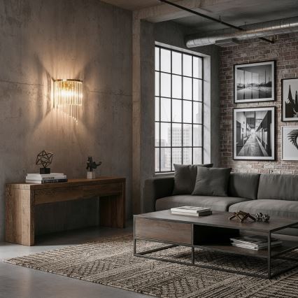 Ideal Lux - Applique di cristallo CARLTON 3xE14/40W/230V oro