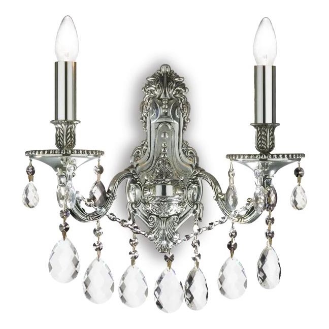 Ideal Lux - Applique di cristallo GIOCONDA 2xE14/40W/230V argento