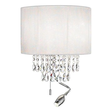 Ideal Lux - Applique in cristallo LED OPERA 2xE14/40W/230V + LED/1W bianco