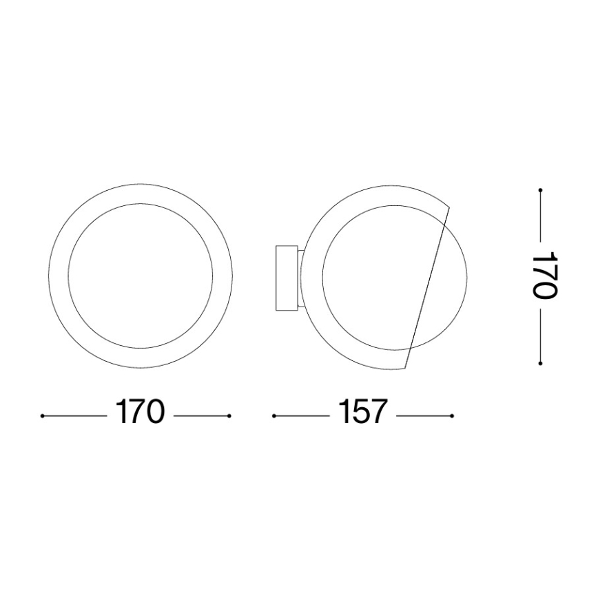 Ideal Lux - Applique LED BLOOM 1xE27/42W/230V oro/beige fumé