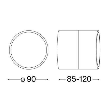 Ideal Lux - Applique LED da esterno OMEGA LED/7W/230V CRI 90 IP54 bianco