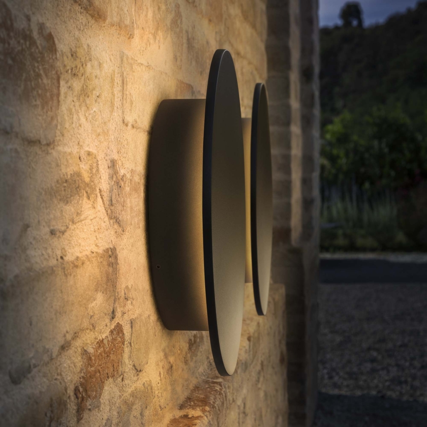 Ideal Lux - Applique da esterno a LED PUNTO LED/16W/230V CRI 90 Ø 30 cm IP54 nero