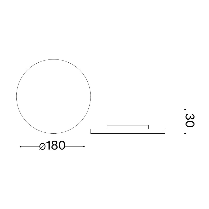 Ideal Lux - Applique LED da esterno PUNTO LED/9W/230V CRI 90 Ø 18 cm IP54 nero