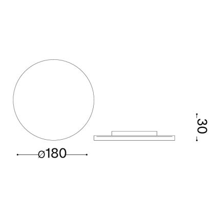 Ideal Lux - Applique LED da esterno PUNTO LED, 9W, 230V, CRI 90, Ø 18 cm, IP54, bianco