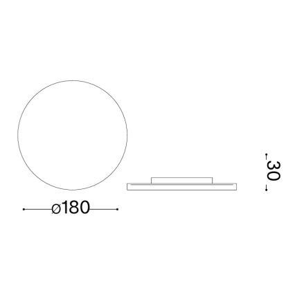 Ideal Lux - Applique da esterno LED PUNTO LED/9W/230V CRI 90 Ø 18 cm IP54 marrone