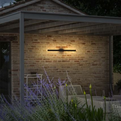 Ideal Lux - Applique da esterno LINEA LED, 23W/230V, CRI 90, 144 cm, IP54, nero