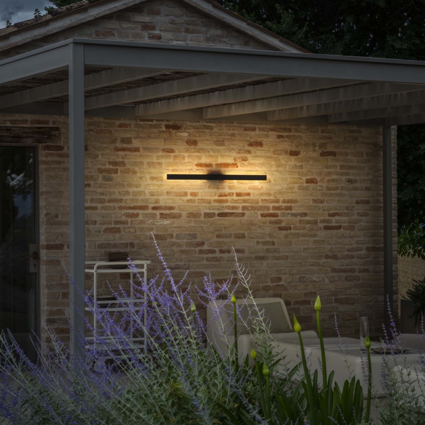 Ideal Lux - Applique da esterno LINEA LED, 23W/230V, CRI 90, 144 cm, IP54, nero