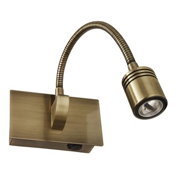 Ideal Lux - Applique LED flessibile DYNAMO LED/3,5W/230V CRI 90 bronzo
