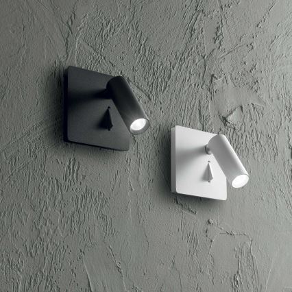 Ideal Lux - Lampada da parete a LED LITE LED/3W/230V CRI 90 nero