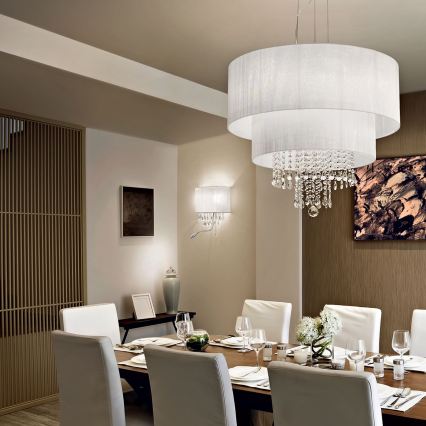 Ideal Lux - Applique in cristallo LED OPERA 2xE14/40W/230V + LED/1W bianco