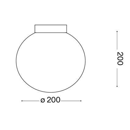 Ideal Lux - Applique MAPA 1xE27/42W/230V Ø 20 cm bianca