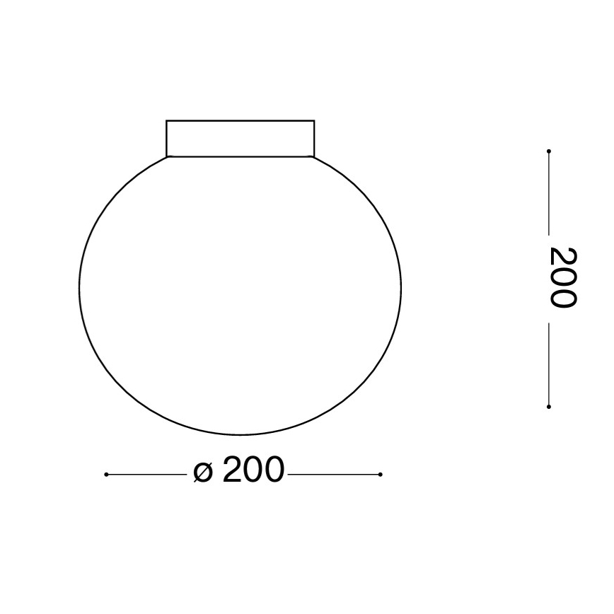 Ideal Lux - Applique MAPA 1xE27/42W/230V Ø 20 cm bianca