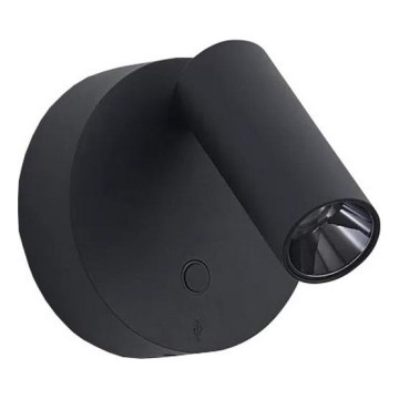 Ideal Lux - Applique spot da parete a LED dimmerabile con controllo a sfioramento ELF LED/3W/230V CRI 95 nero