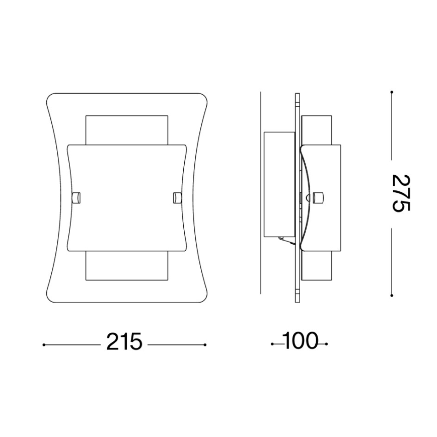 Ideal Lux - Applique TRIPLO 1xE27/60W/230V trasparente