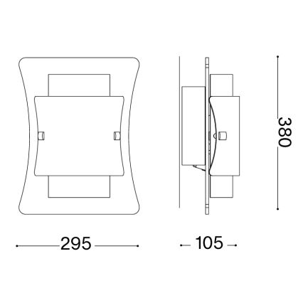 Ideal Lux - Applique TRIPLO 2xE27/60W/230V trasparente