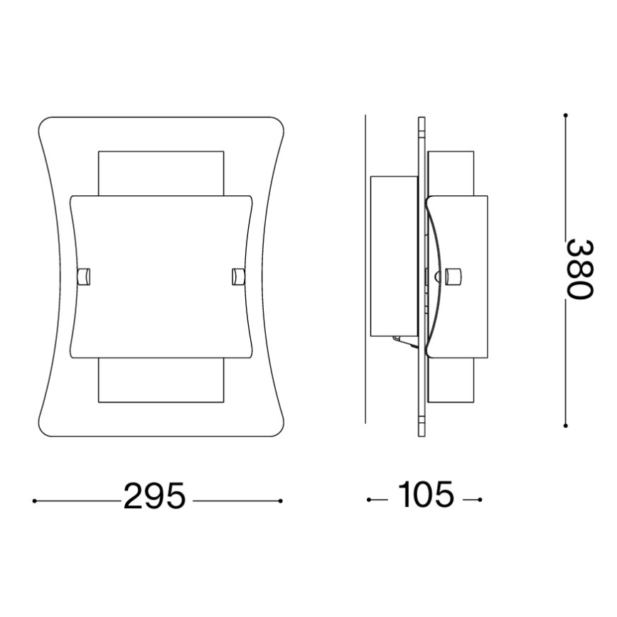 Ideal Lux - Applique TRIPLO 2xE27/60W/230V trasparente
