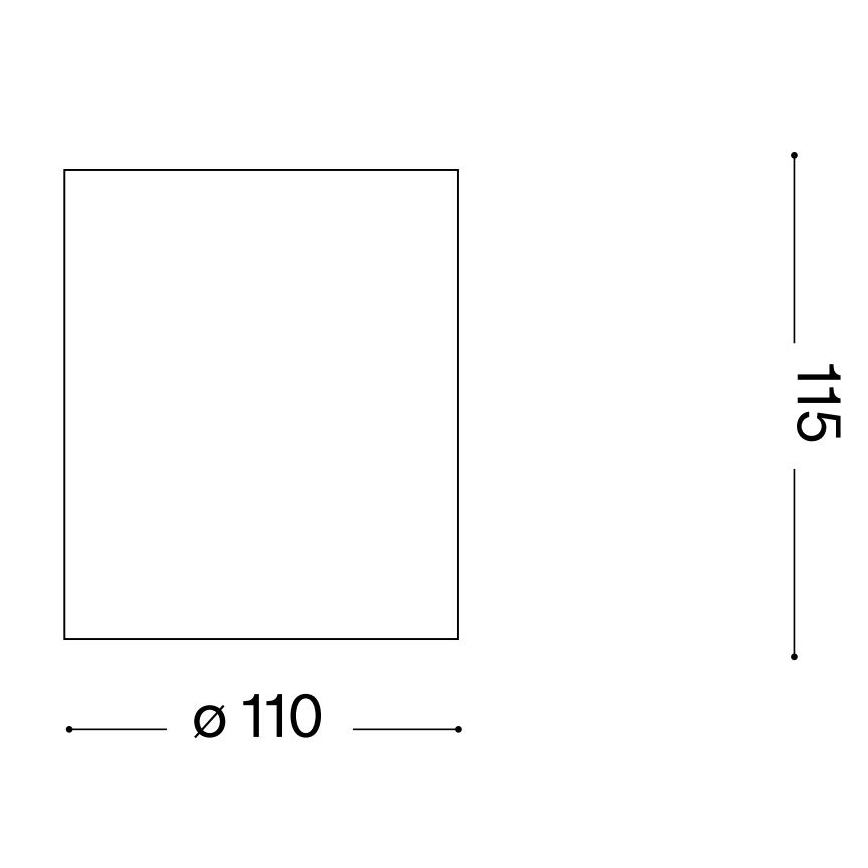 Ideal Lux - Faretto da esterno GUN 1xGU10/28W/230V IP44 nero