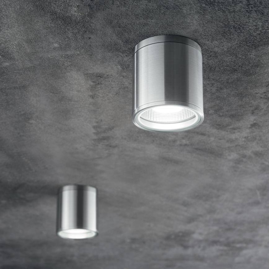 Ideal Lux - Faretto da esterno GUN 1xGU10/28W/230V Ø 11 cm IP55 grigio